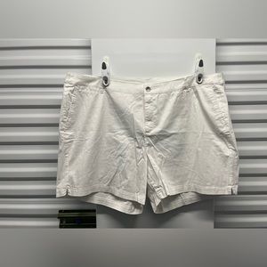 White 5 inch Girlfriend Shorts